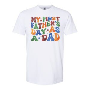 Retro My First Fathers Day As A Dad Softstyle CVC T-Shirt