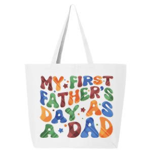 Retro My First Fathers Day As A Dad 25L Jumbo Tote