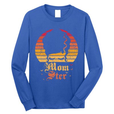 Retro Momster Funny Halloween Gift For Mom Mothers Mama Cool Gift Long Sleeve Shirt