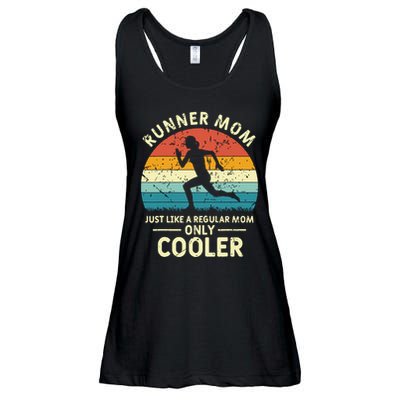 Runner Mom Funny Marathon Running Jogging Mothers Day Ladies Essential Flowy Tank