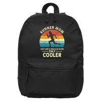 Runner Mom Funny Marathon Running Jogging Mothers Day 16 in Basic Backpack