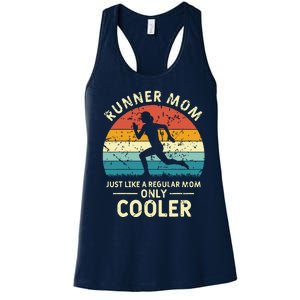 Runner Mom Funny Marathon Running Jogging Mothers Day Women's Racerback Tank