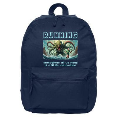 Running Motivation Funny Cthulhu Lovecraft 16 in Basic Backpack