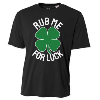 Rub Me For Luck St Patrick's Day Funny Adult Humor Cooling Performance Crew T-Shirt