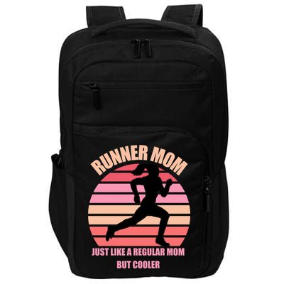Runner Mom Funny Marathon Running Jogging Mothers Day Gift Impact Tech Backpack