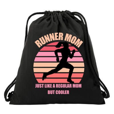 Runner Mom Funny Marathon Running Jogging Mothers Day Gift Drawstring Bag