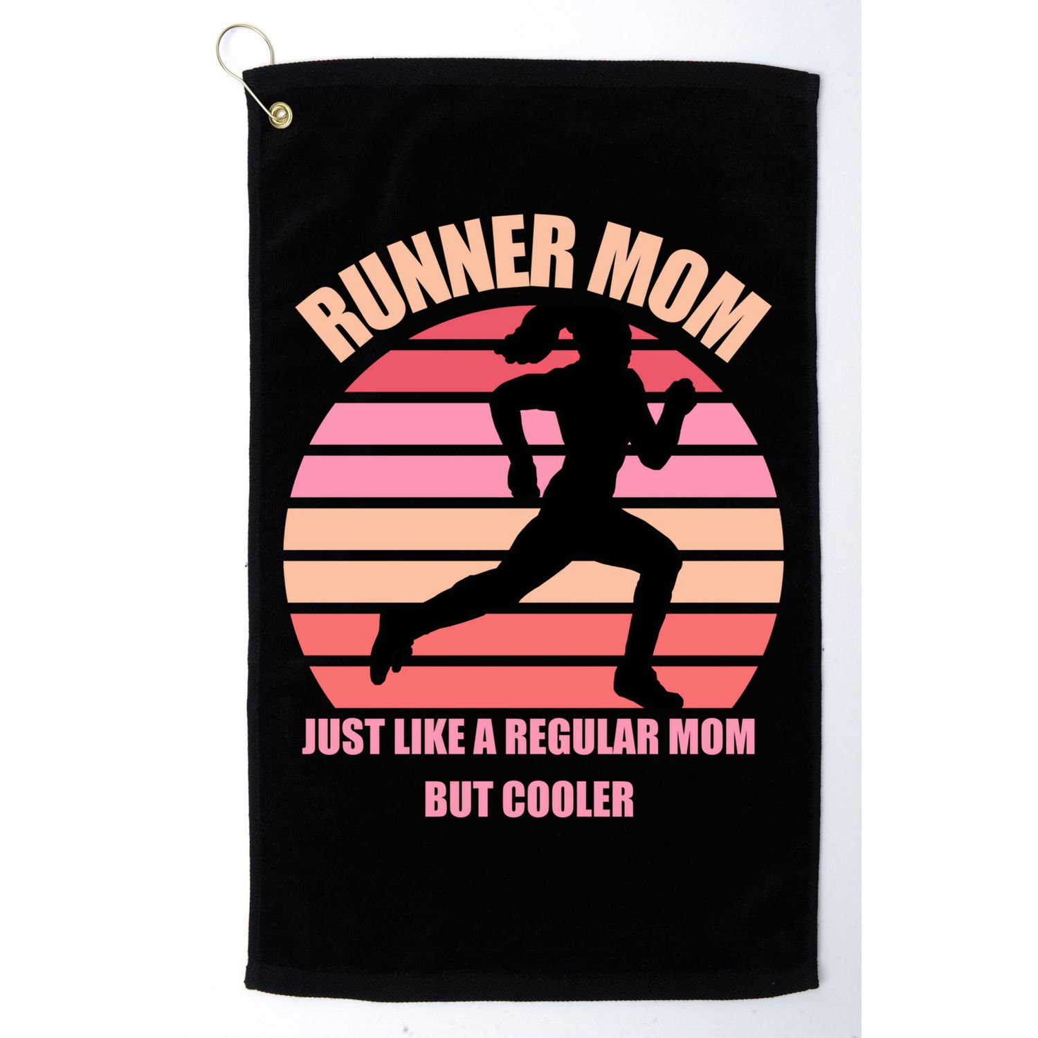 Runner Mom Funny Marathon Running Jogging Mothers Day Gift Golf Towel