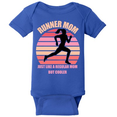 Runner Mom Funny Marathon Running Jogging Mothers Day Gift Baby Bodysuit
