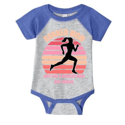 Runner Mom Funny Marathon Running Jogging Mothers Day Gift Infant Baby Jersey Bodysuit