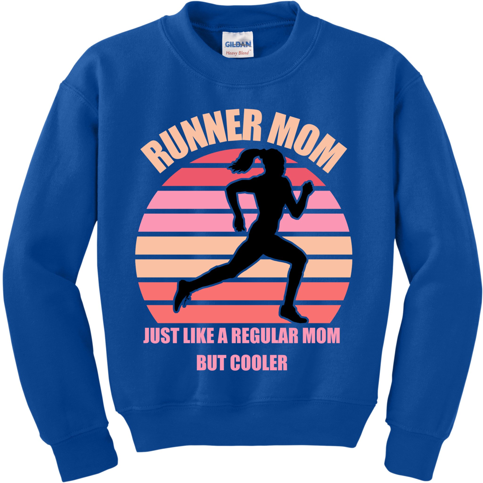 Runner Mom Funny Marathon Running Jogging Mothers Day Gift Kids Sweatshirt