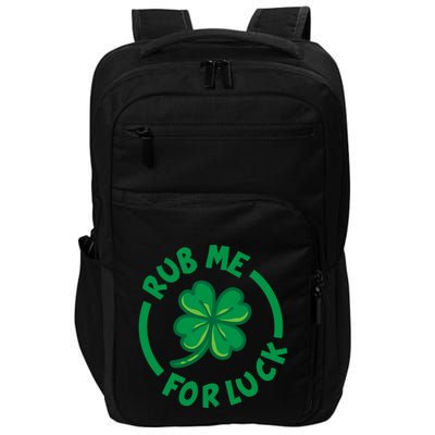 Rub Me For Luck Clover Lucky Symbol Gift Impact Tech Backpack