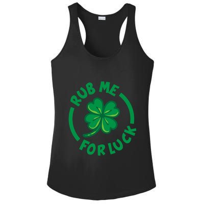 Rub Me For Luck Clover Lucky Symbol Gift Ladies PosiCharge Competitor Racerback Tank