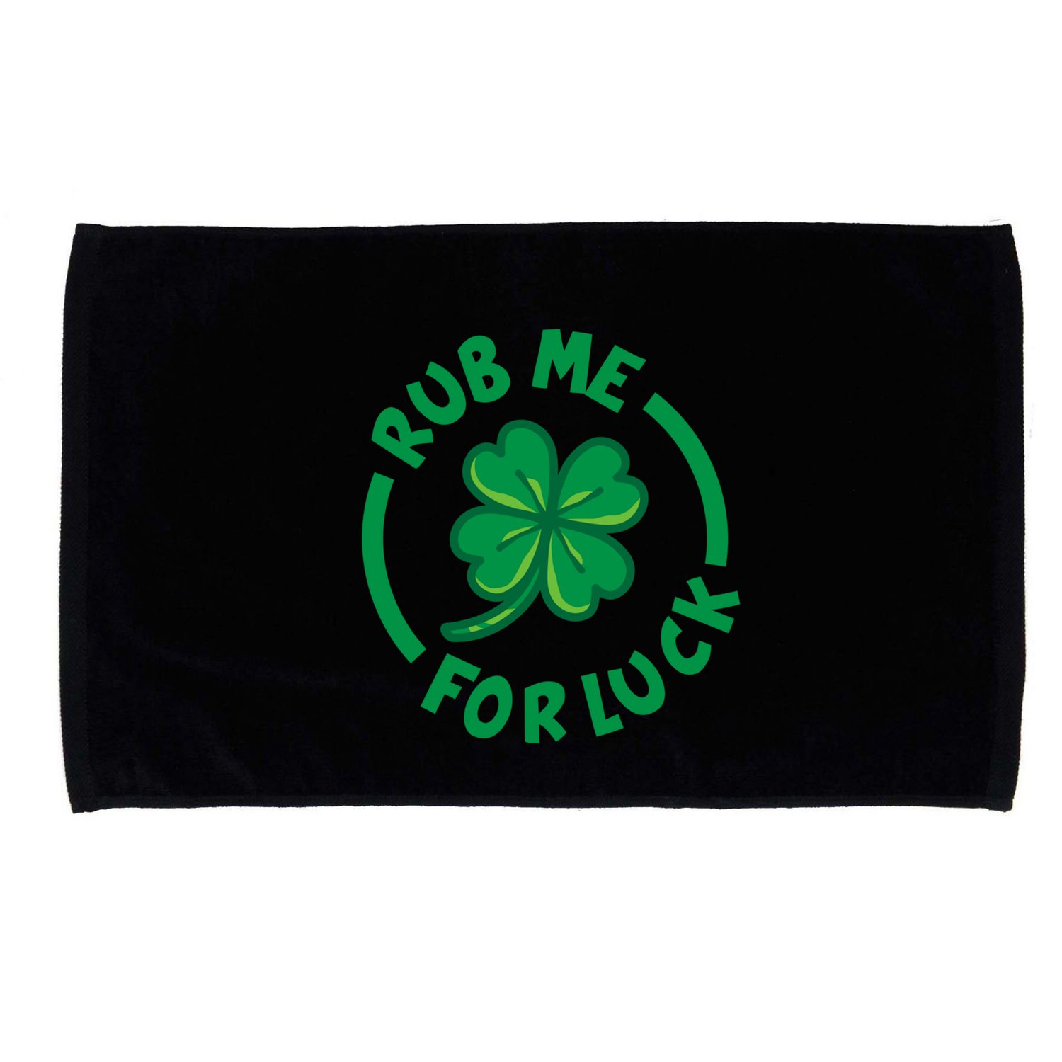 Rub Me For Luck Clover Lucky Symbol Gift Microfiber Hand Towel