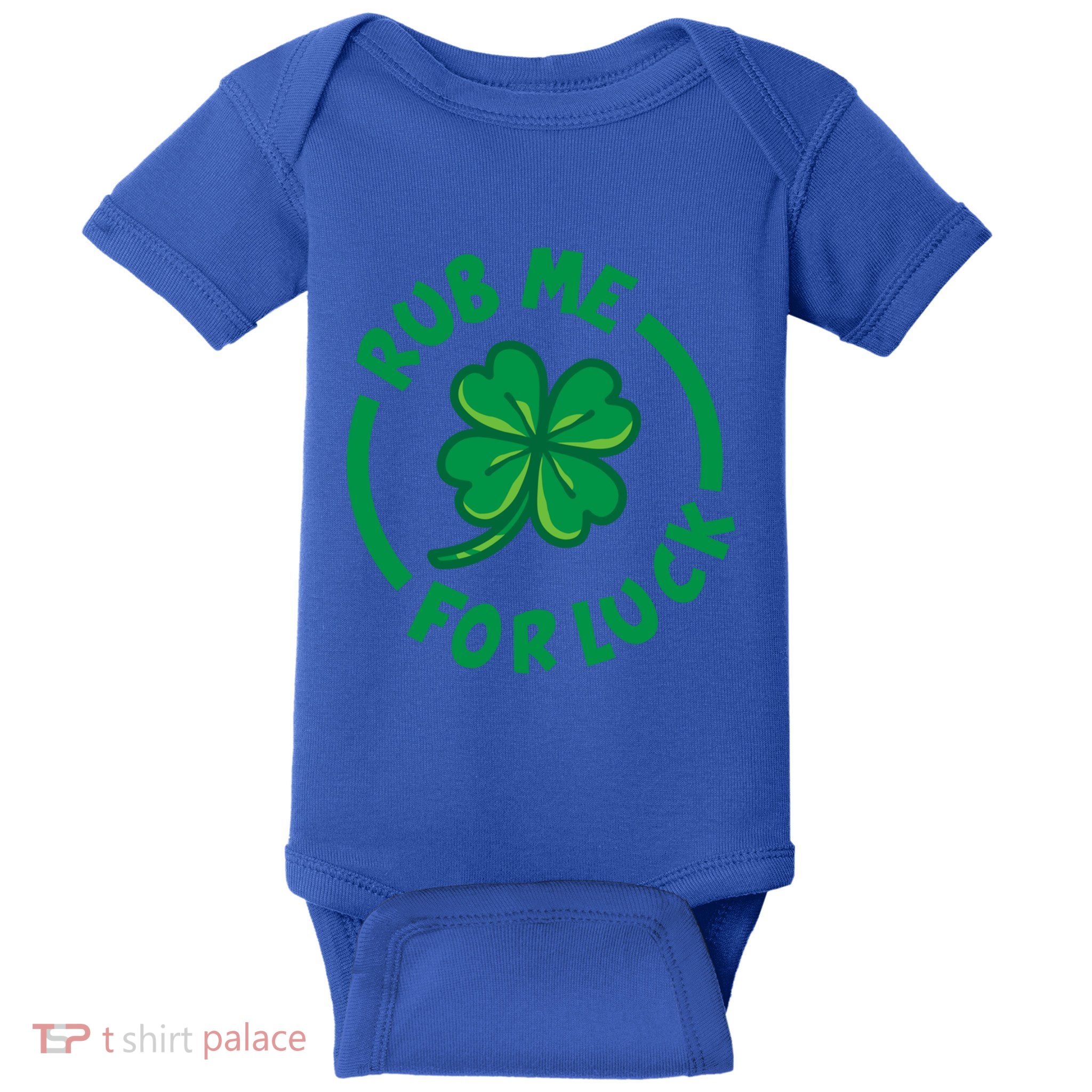 Rub Me For Luck Clover Lucky Symbol Gift Baby Bodysuit
