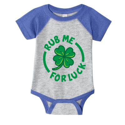 Rub Me For Luck Clover Lucky Symbol Gift Infant Baby Jersey Bodysuit
