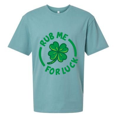 Rub Me For Luck Clover Lucky Symbol Gift Sueded Cloud Jersey T-Shirt