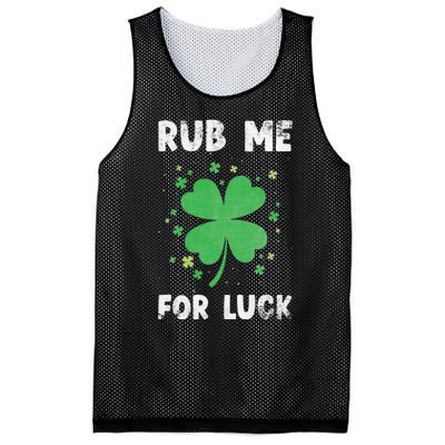 Rub Me For Luck St Patrick's Day Funny Adult Humor Mesh Reversible Basketball Jersey Tank