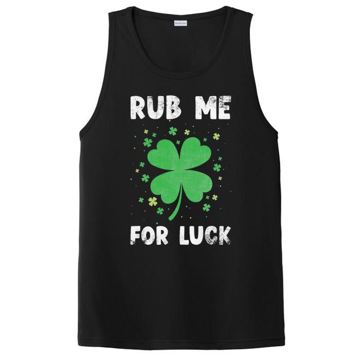 Rub Me For Luck St Patrick's Day Funny Adult Humor PosiCharge Competitor Tank