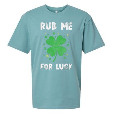 Rub Me For Luck St Patrick's Day Funny Adult Humor Sueded Cloud Jersey T-Shirt