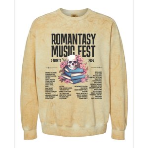 Romantasy Music Fest Book Tropes Smut Gift Dark Romance Reader Colorblast Crewneck Sweatshirt