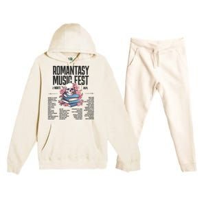 Romantasy Music Fest Book Tropes Smut Gift Dark Romance Reader Premium Hooded Sweatsuit Set