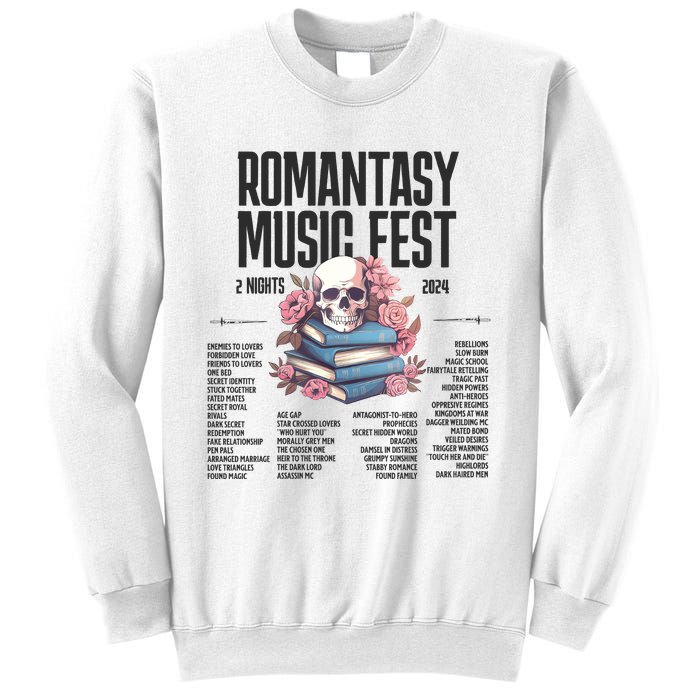 Romantasy Music Fest Book Tropes Smut Gift Dark Romance Reader Sweatshirt