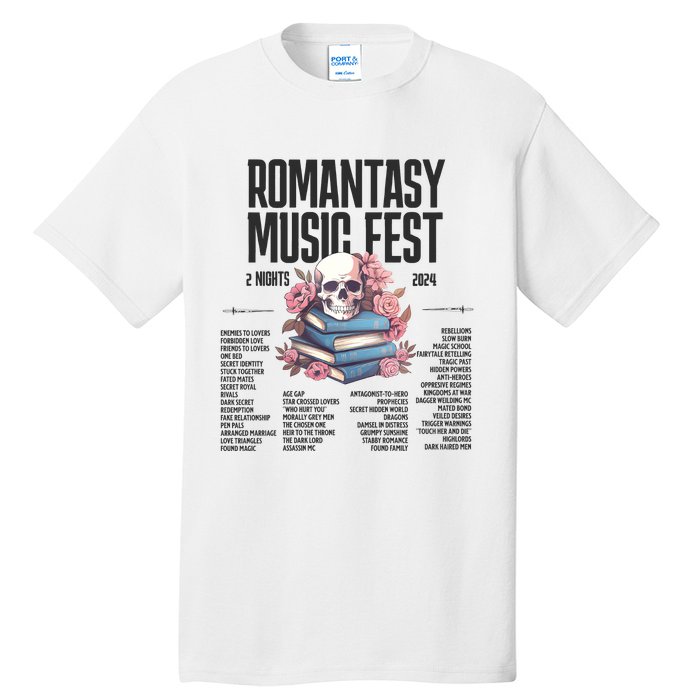 Romantasy Music Fest Book Tropes Smut Gift Dark Romance Reader Tall T-Shirt