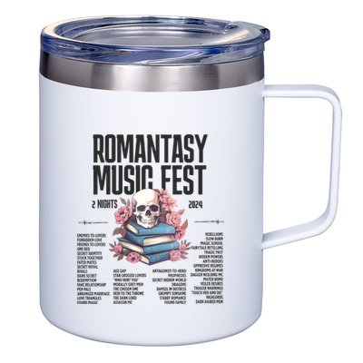 Romantasy Music Fest Book Tropes Smut Gift Dark Romance Reader 12oz Stainless Steel Coffee Mug