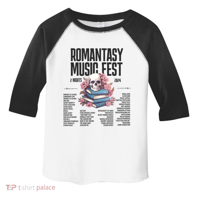 Romantasy Music Fest Book Tropes Smut Gift Dark Romance Reader Toddler Fine Jersey T-Shirt