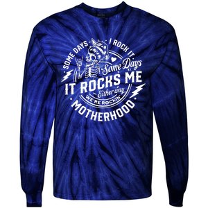 Rocking Motherhood Funny Mom Life Tie-Dye Long Sleeve Shirt