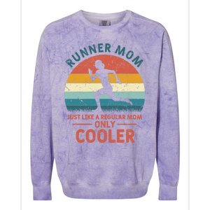 Runner Mom Funny Marathon Running Jogging Mother's Day Meaningful Gift Colorblast Crewneck Sweatshirt