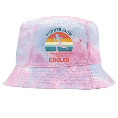 Runner Mom Funny Marathon Running Jogging Mother's Day Meaningful Gift Tie-Dyed Bucket Hat