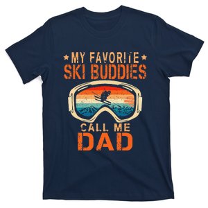 retro My Favorite Ski Buddies Call Me Dad father's day T-Shirt