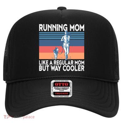 Runner Mom Funny Marathon Running Jogging Gift High Crown Mesh Back Trucker Hat