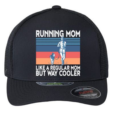 Runner Mom Funny Marathon Running Jogging Gift Flexfit Unipanel Trucker Cap