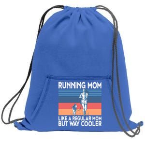 Runner Mom Funny Marathon Running Jogging Gift Sweatshirt Cinch Pack Bag