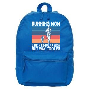 Runner Mom Funny Marathon Running Jogging Gift 16 in Basic Backpack