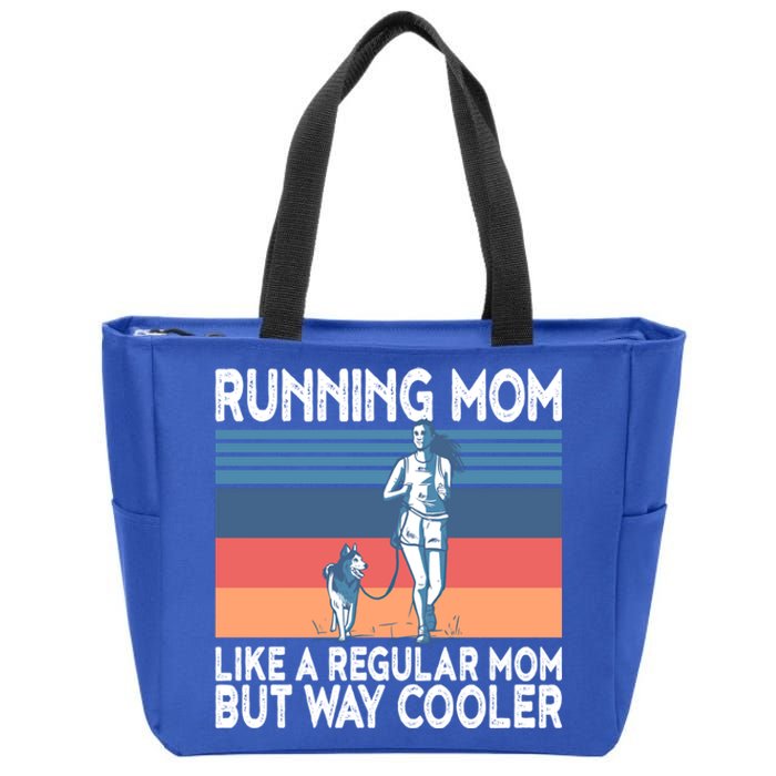 Runner Mom Funny Marathon Running Jogging Gift Zip Tote Bag