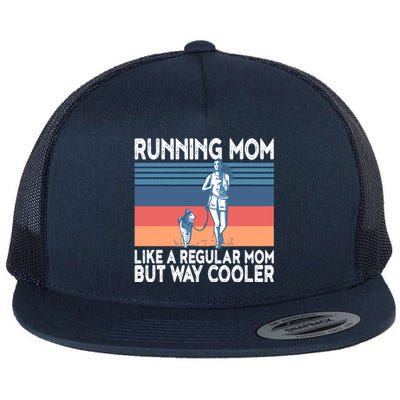 Runner Mom Funny Marathon Running Jogging Gift Flat Bill Trucker Hat