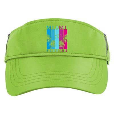 Retro Miami Florida Summer Neon Colors Adult Drive Performance Visor