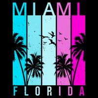 Retro Miami Florida Summer Neon Colors Backpack