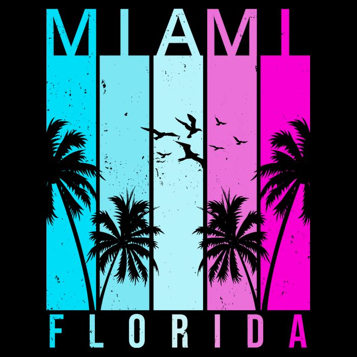 Retro Miami Florida Summer Neon Colors Backpack