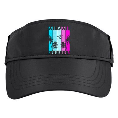 Retro Miami Florida Summer Neon Colors Adult Drive Performance Visor