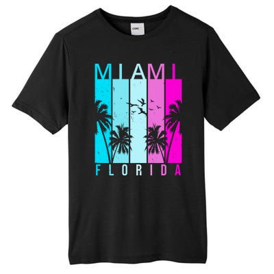 Retro Miami Florida Summer Neon Colors Tall Fusion ChromaSoft Performance T-Shirt