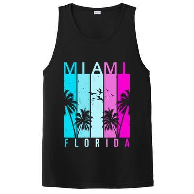 Retro Miami Florida Summer Neon Colors PosiCharge Competitor Tank