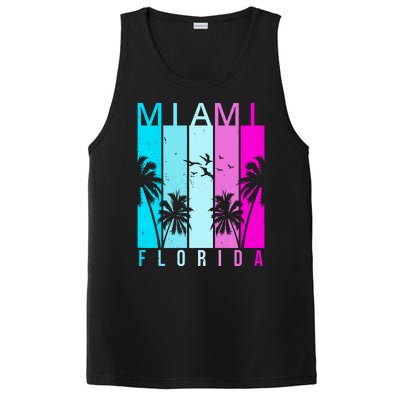 Retro Miami Florida Summer Neon Colors PosiCharge Competitor Tank