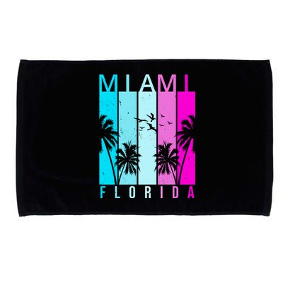 Retro Miami Florida Summer Neon Colors Microfiber Hand Towel