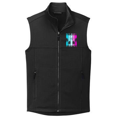 Retro Miami Florida Summer Neon Colors Collective Smooth Fleece Vest