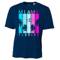 Retro Miami Florida Summer Neon Colors Cooling Performance Crew T-Shirt