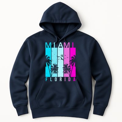 Retro Miami Florida Summer Neon Colors Hoodie